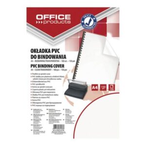 Okładka do bindowania OFFICE PRODUCTS, A4,150 mik, transparentna, 100 sztuk
