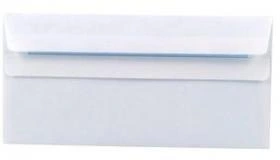 Koperta DL RAYAN, samoklejąca, 110x220 mm, biała, 1000 sztuk