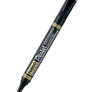 Marker permanentny PENTEL N860, ścięta końcówka, czarny