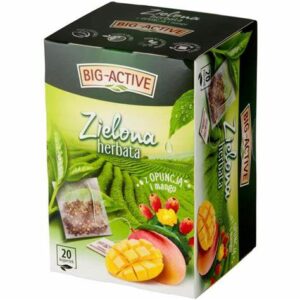 Herbata zielona BIG-ACTIVE opuncja z mango, 20 kopert