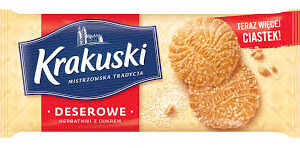 Ciastka deserowe KRAKUSKI z cukrem, 200 g