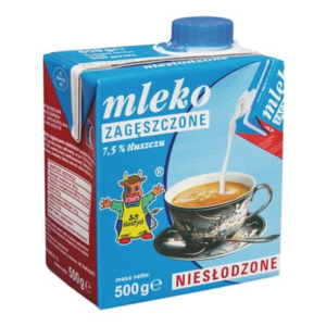 GOSTYŃ MLEKO SKONDENS NIESŁODZONE 500G