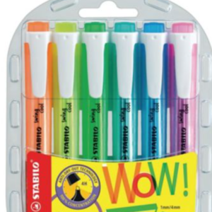 ZAKREŚLACZ STABILO SWING COOL, ETUI 6 KOLORÓW