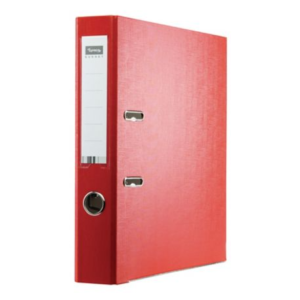 Segregator z mechanizmem LYRECO, PP, A4, 50 mm, czerwony