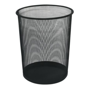 Kosz na śmieci siatkowy, metalowy, czarny*