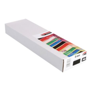 Listwy wsuwane OPUS, 6 mm, czarne, 50 sztuk