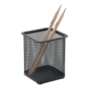 Pojemnik na długopisy, kwadratowy, czarny, kwadratowy