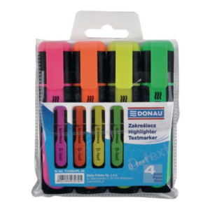 Zakreślacz fluorescencyjny DONAU 7358904PL-99 miks kolorów, opakowanie 4 sztuki*