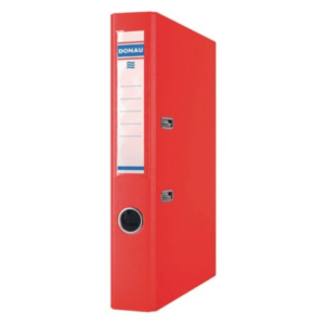 Segregator z mechanizmem DONAU Master, PP, A4, 50 mm, czerwony