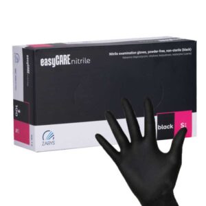 Rękawice nitrylowe ZARYS EASYCARE NITRILE BLACK, czarne, rozmiar S, 100 sztuk