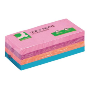 Bloczek samoprzylepny Q-CONNECT Rainbow, 38x51mm, 3x4x100 kart., mix kolorów