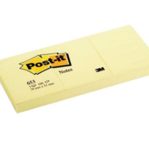 Karteczki samoprzylepne Post-it® Żółte, 38x51mm, 12x100 sztuk