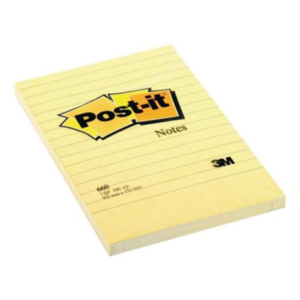 Karteczki samoprzylepne Post-it® XXL, Żółte, w linię, 102x152mm, 100 sztuk