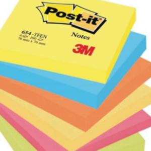 Karteczki samoprzylepne Post-it® Energetic, 76x76mm, 6 bloczków