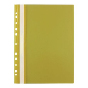 Skoroszyt wpinany miękki PP Biurfol w kolorze żółtym