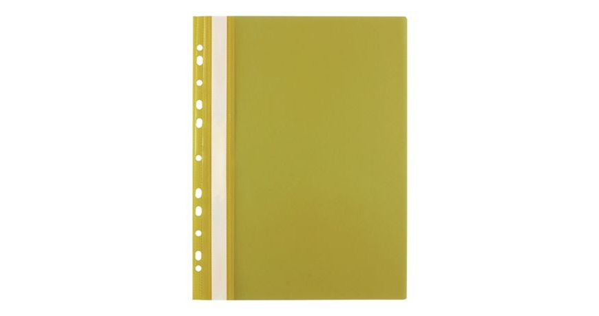 Skoroszyt wpinany miękki PP Biurfol w kolorze żółtym