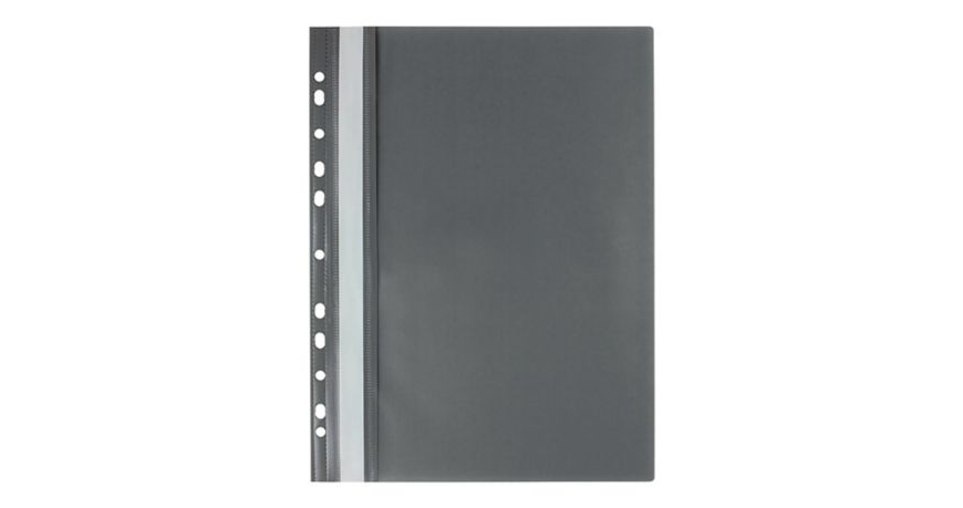 Skoroszyt wpinany miękki PP Biurfol w kolorze szarym