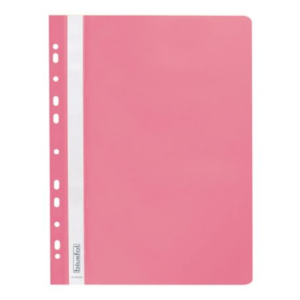 Skoroszyt wpinany miękki PP Biurfol w kolorze różowym