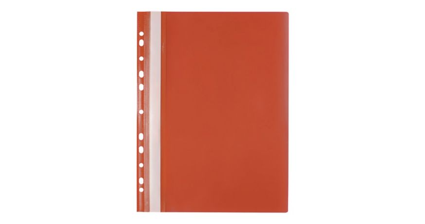 Skoroszyt wpinany miękki PP Biurfol w kolorze pomarańczowym