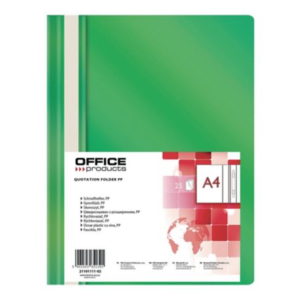 Skoroszyt OFFICE PRODUCTS, A4, wpinany, zielony