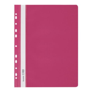 Skoroszyt BIURFOL wpinany, twardy, różowy