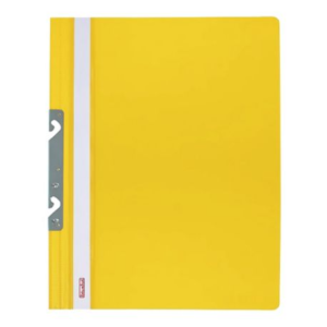 Skoroszyt BIURFOL wpinany z metalową zawieszką, twardy, żółty