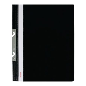 Skoroszyt BIURFOL wpinany z metalową zawieszką, twardy, czarny