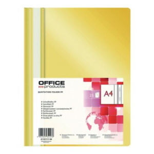 Skoroszyt OFFICE PRODUCTS A4, PP, żółty