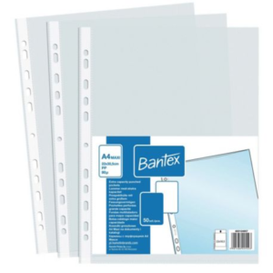 Koszulki groszkowe BANTEX, A4 Maxi, 90 mikronów, 50 sztuk