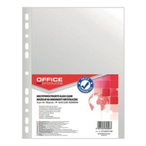 Koszulka krystaliczna OFFICE PRODUCTS, A4, 55 mikronów, 100 sztuk