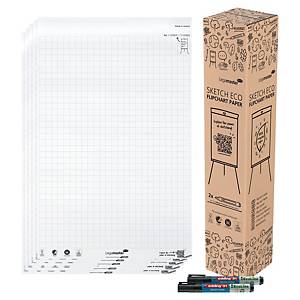 Blok do flipchartów LEGAMASTER, gładki, 5 sztuk x 20 kartek
