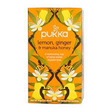 Herbata owocowa PUKKA BIO Lemon, Ginger & Manuka Honey, 20 kopert