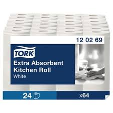 Ręczniki kuchenne TORK 120269, białe, 15 m, 2 rolki