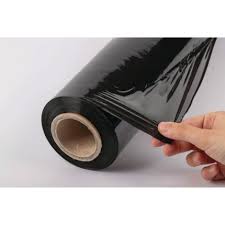 Folia stretch 135 m x 500 mm, 20 mic, 1,25 kg netto, czarna, rozciągliwość 160%