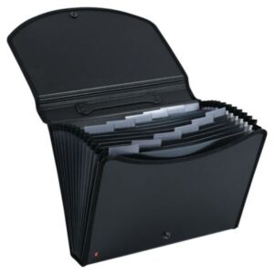 Teczka harmonijkowa z przegródkami EXACOMPTA, A4, 13 przegródek, czarna