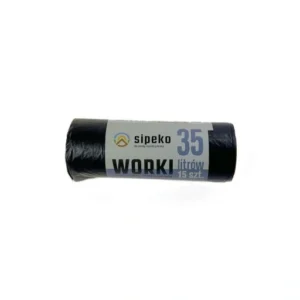 Worki na śmieci SIPEKO LDPE, 35 l, czarne, 25 sztuk