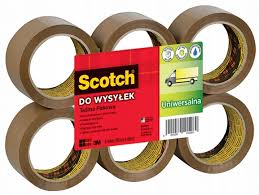 Taśma pakowa SCOTCH 371, 66 m x 48 mm, brązowa, w opakowaniu 6 sztuk