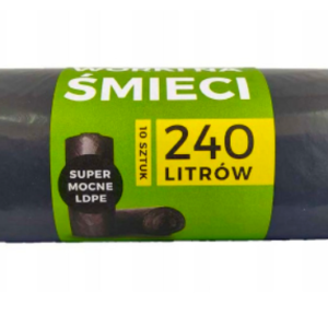 Worki LD 240l 10 szt czarne STRONG
